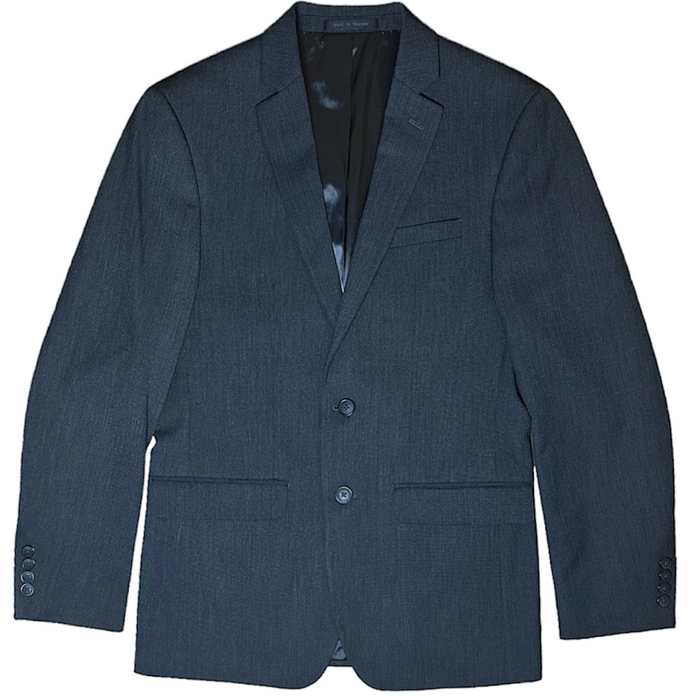 Van Heusen Men's Gray Suit Jacket Blazer Sport Coat Two Button Size 38R